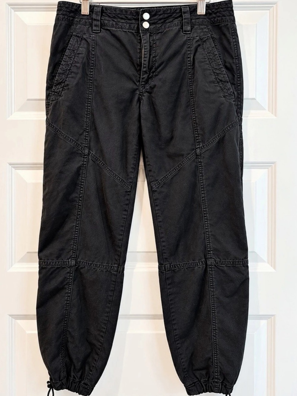 Lauren Ralph Lauren Black Cotton Utility Jogger Pants